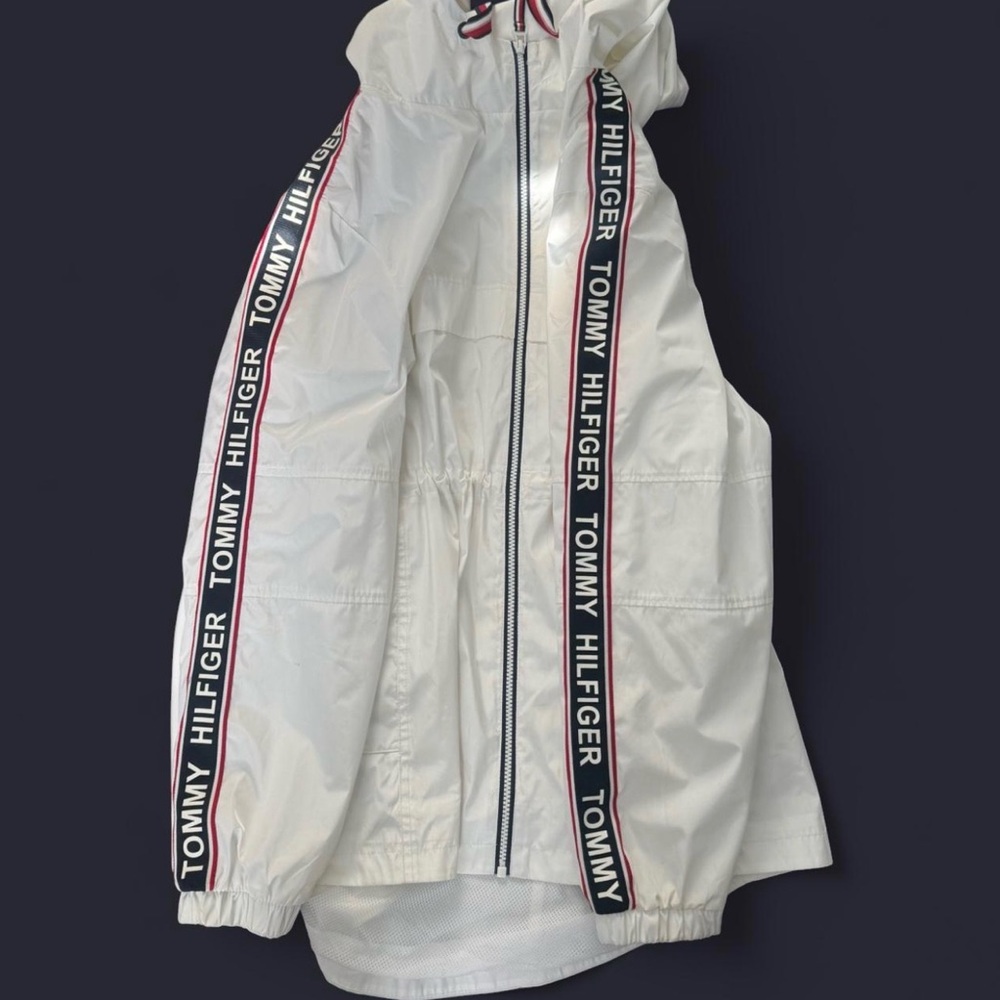 Tommy Hilfiger White Mesh-Lined Jacket